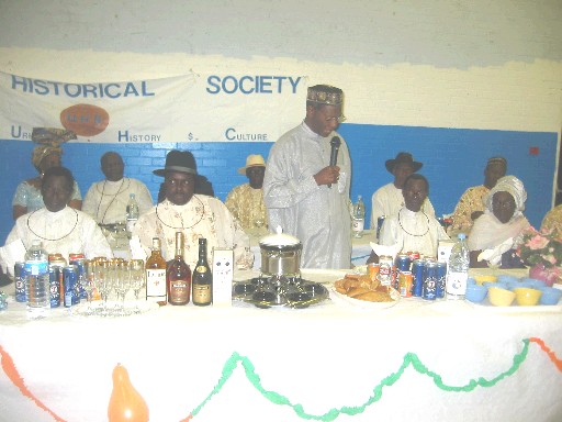 Gamaliel Onosode at an Urhobo Historical Society Function