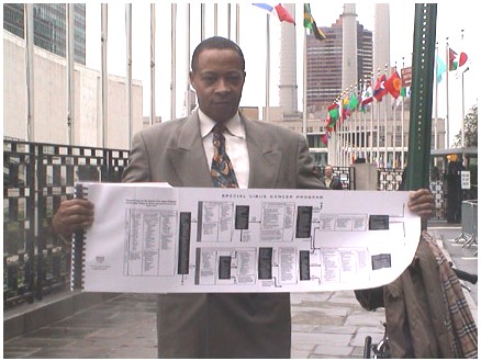 Boyd E. Graves, J.D. displays the 1971 HIV Flow Chart