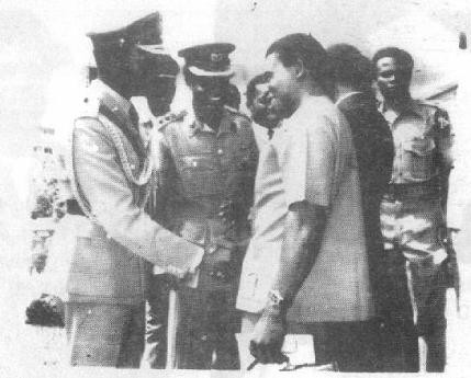 General Effiong and General Gowon at the January, 1970 Armistice