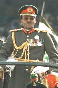 Muhammadu Buhari in Full Dictator's Uniform