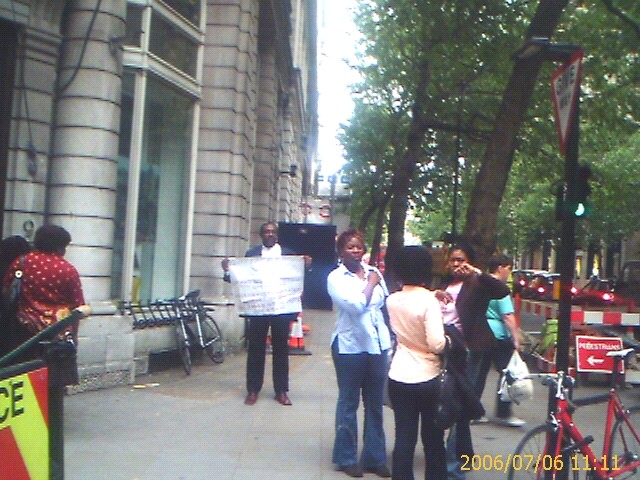 Oyeyemi Olodo, Protest at Nigerian High Commission, London