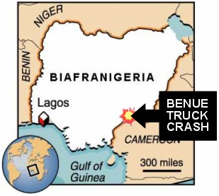 BNW BiafraNigeria Map - Benue Truck Crash