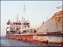 An oil tanker