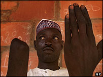 Man with amputated hand