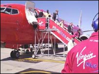 Virgin Blue's inaugural flight