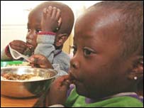 Children in Nairobi who have been orphaned by Aids