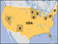 Map of swing states