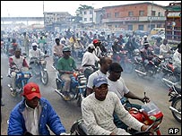Motorcyclists heading to mass rally in Lagos